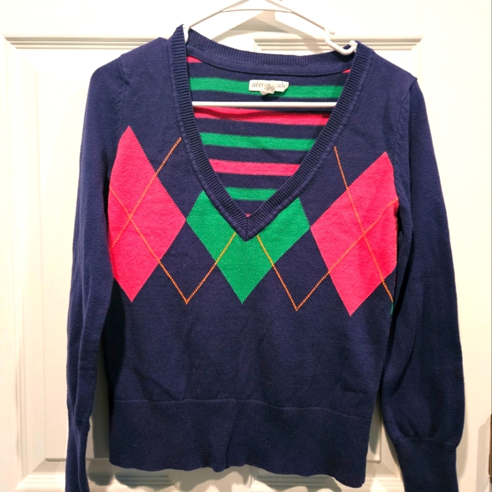Aeropostale Striped Knit Sweater SIZE MEDIUM